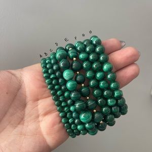 4mm-9mm malachite bracelet grade A and AA
